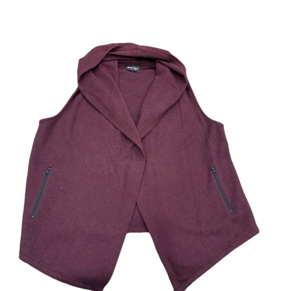 Charlie Paige Burgundy Hooded Vest XL